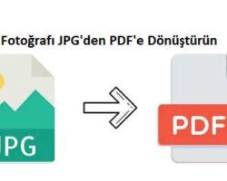 Resmi PDF Yapma – JPG PDF yapmak