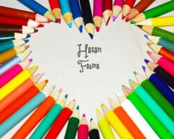 Renkli Kalemlerle Yapılmış Kalp